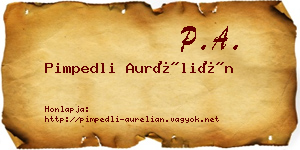 Pimpedli Aurélián névjegykártya